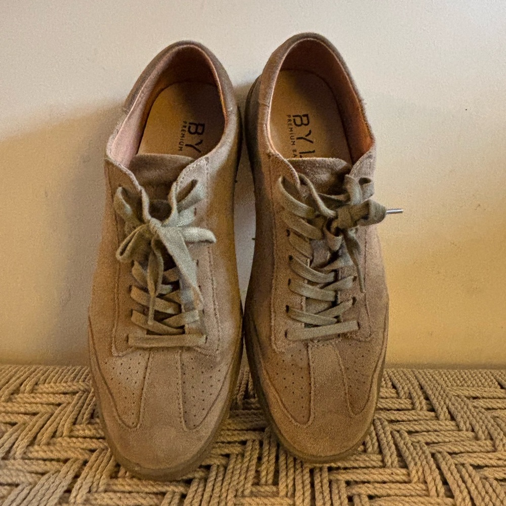 BYLT Basics Men's Beige Suede Sneakers